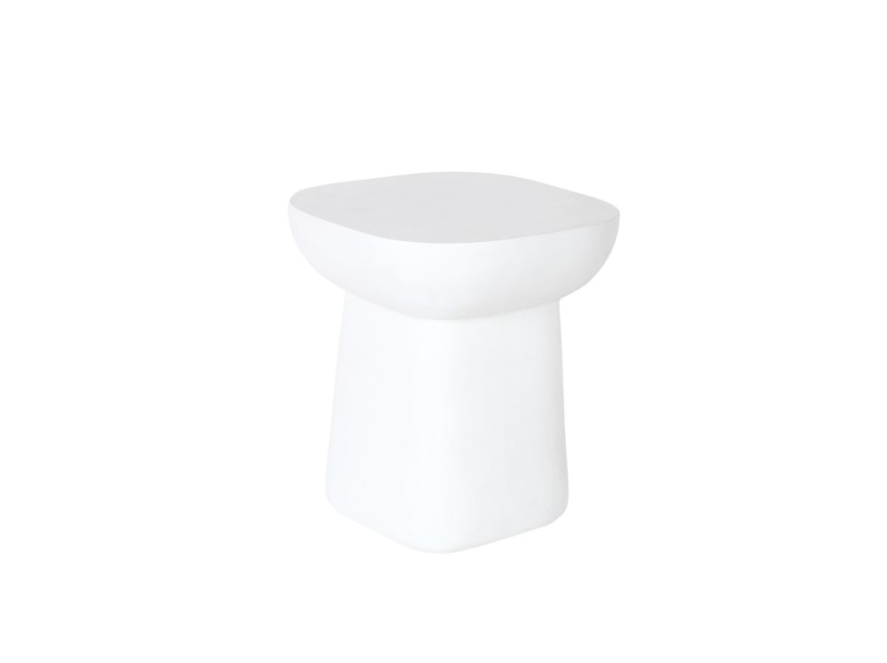 WHITE SQUARE STOOL