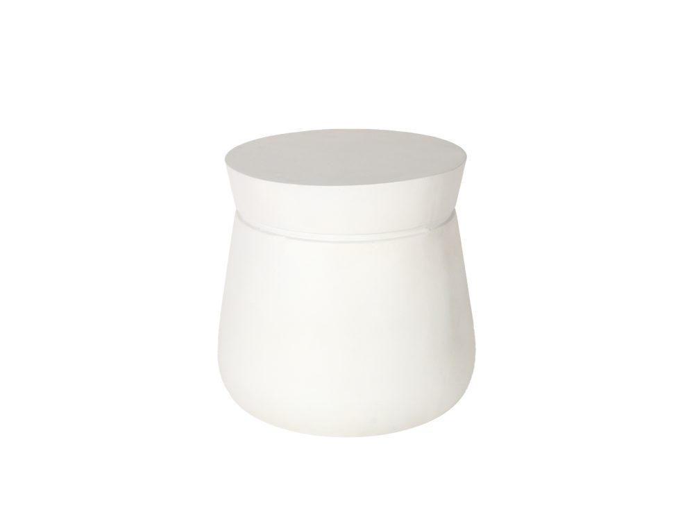 WHITE ROUND STOOL