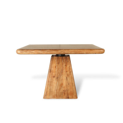 BROWN SQUARE DINING TABLE WITH ADJUSTABLE HEIGHT