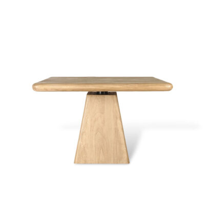 BEIGE SQUARE DINING TABLE WITH ADJUSTABLE HEIGHT