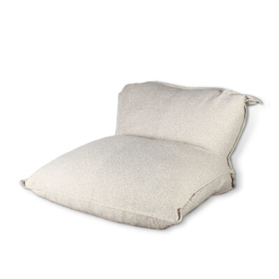 POUF TREBLE BEIGE BOUCLE