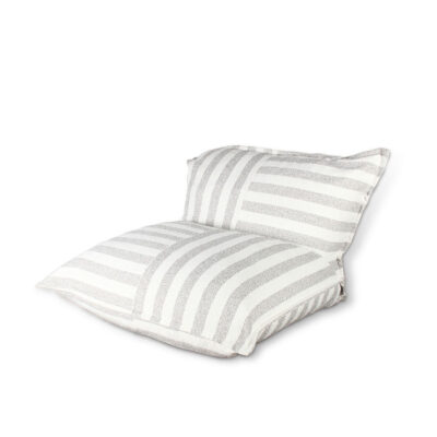 POUF TREBLE GREY WHITE